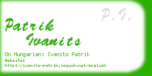 patrik ivanits business card